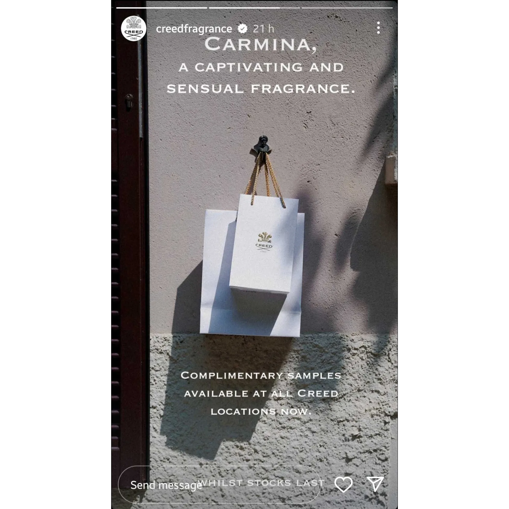 Free Creed Carmina Fragrance In-store Sample