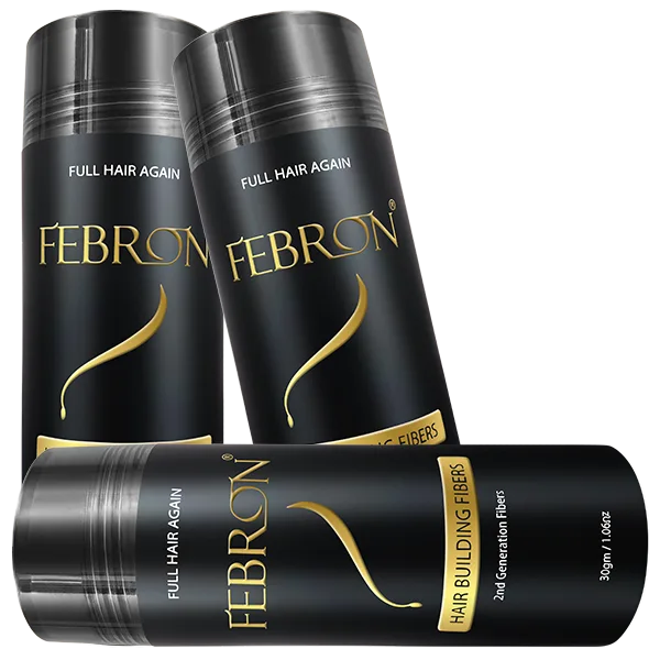 Free FEBRON Hair Thickening Fibers To Treat Hair Loss