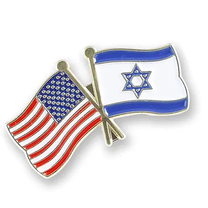 Free U.S. – Israel Flag Pin