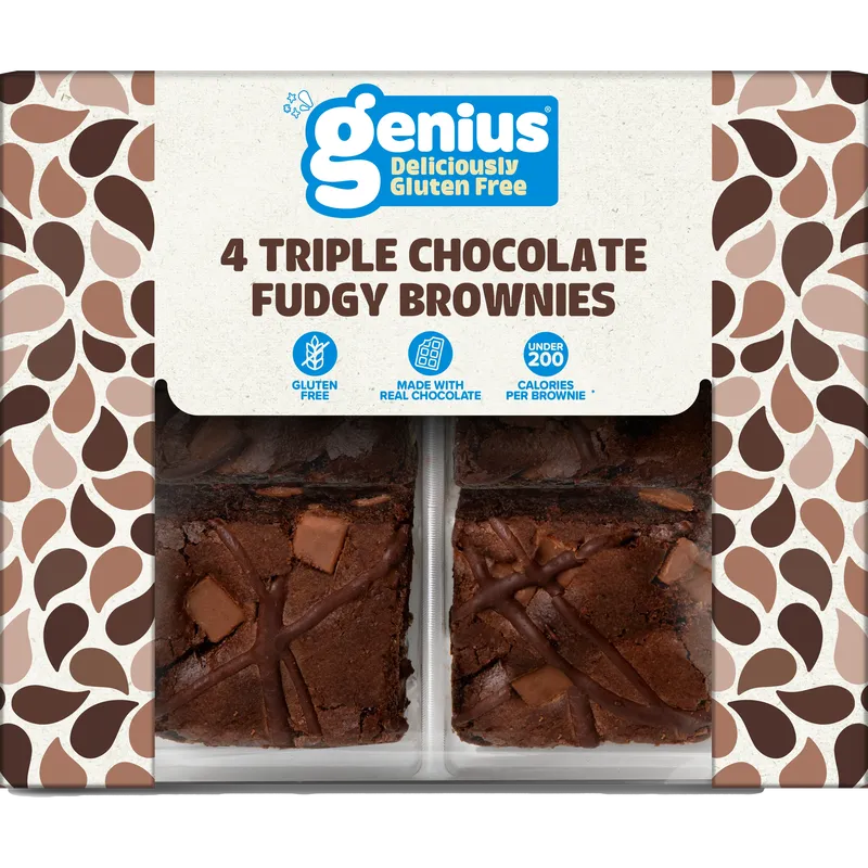 Free Genius Foods Triple Chocolate Fudgy Brownies